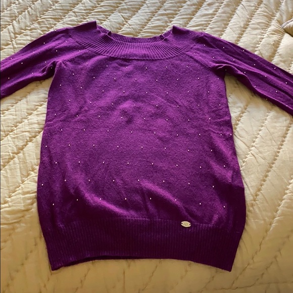 A/X Armani Exchange sweater w/gold ball studding - Picture 4 of 11